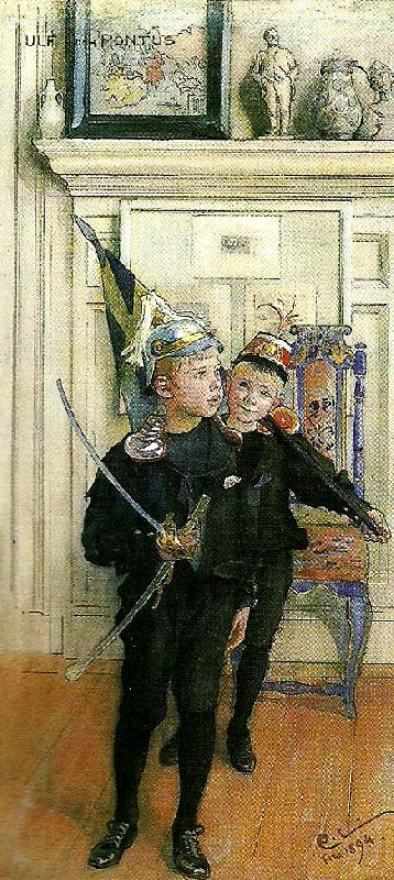 Carl Larsson uif och pontus oil painting picture